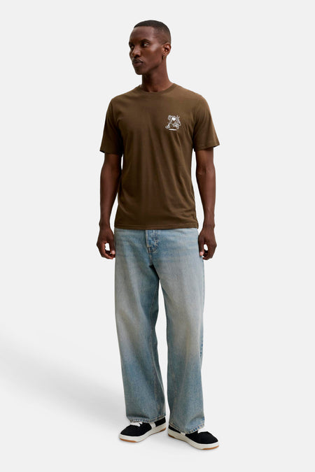 T-shirt met korte mouwen - bruin