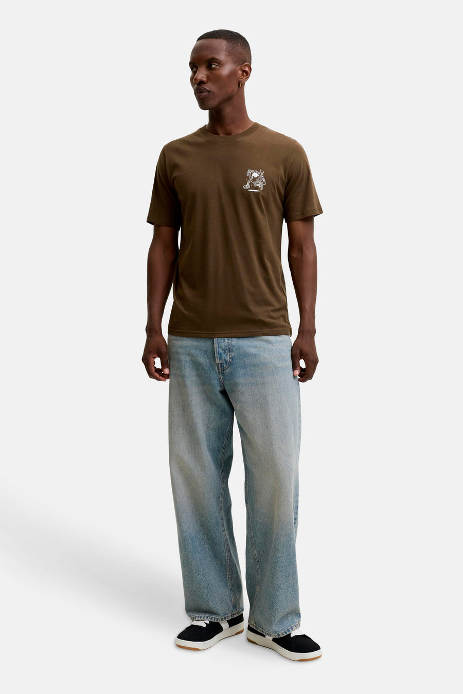 T-shirt (korte mouwen) bruin - ORIGINALS BY JACK & JONES