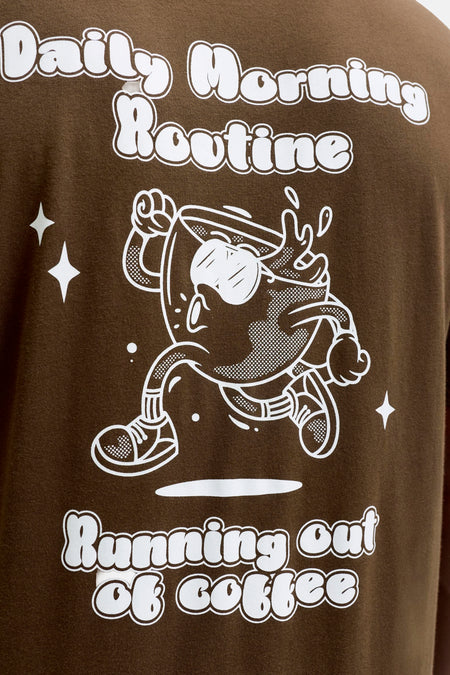 T-shirt met korte mouwen - bruin