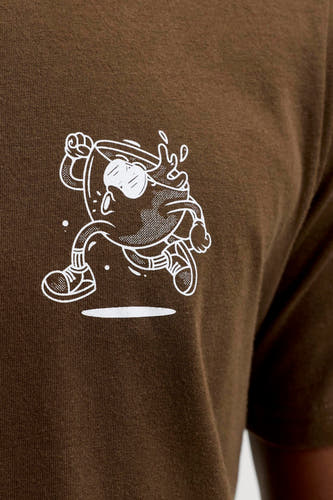 T-shirt (korte mouwen) bruin - ORIGINALS BY JACK & JONES