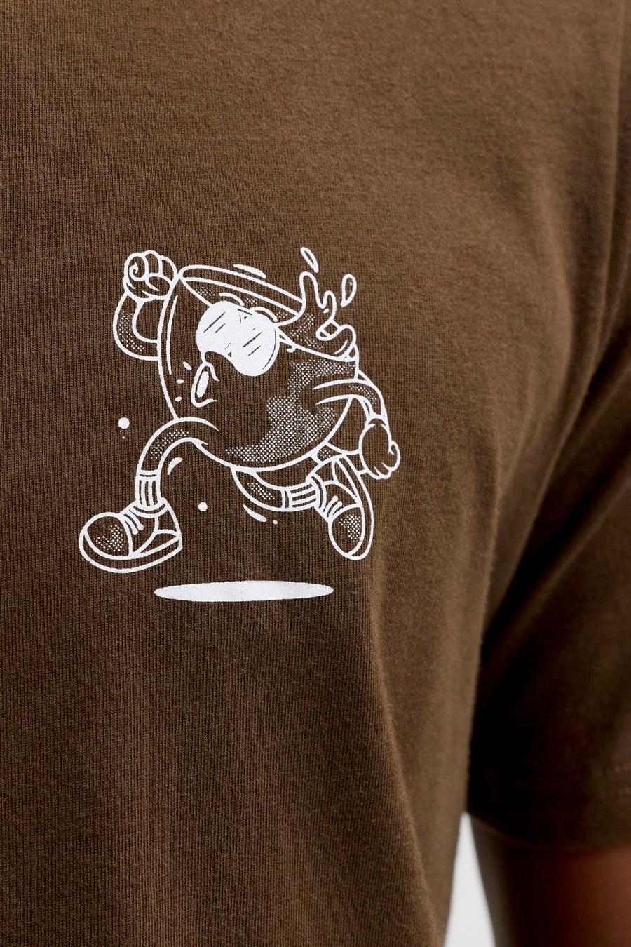 T-shirt (korte mouwen) bruin - ORIGINALS BY JACK & JONES