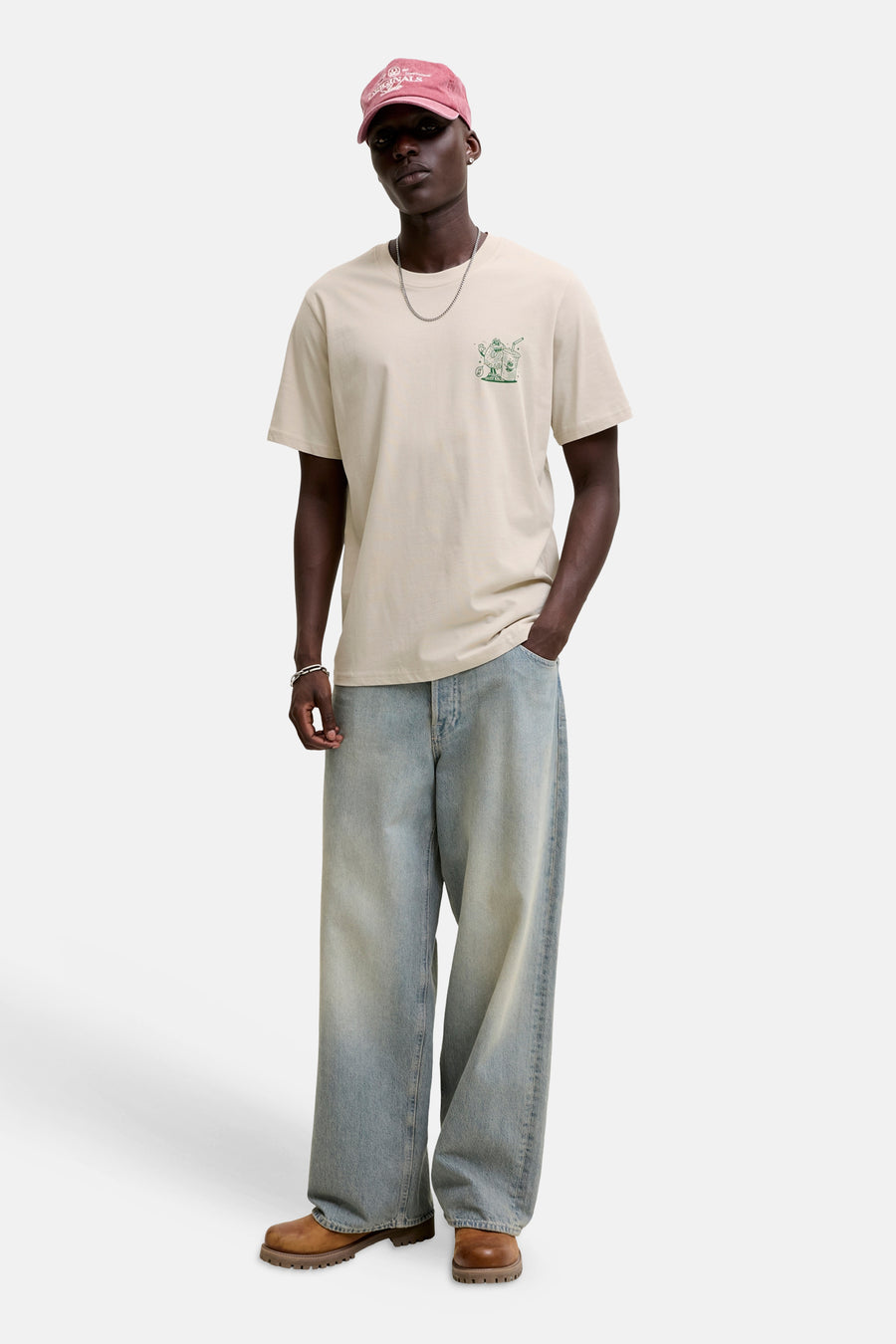 T-shirt (korte mouwen) ecru - ORIGINALS BY JACK & JONES