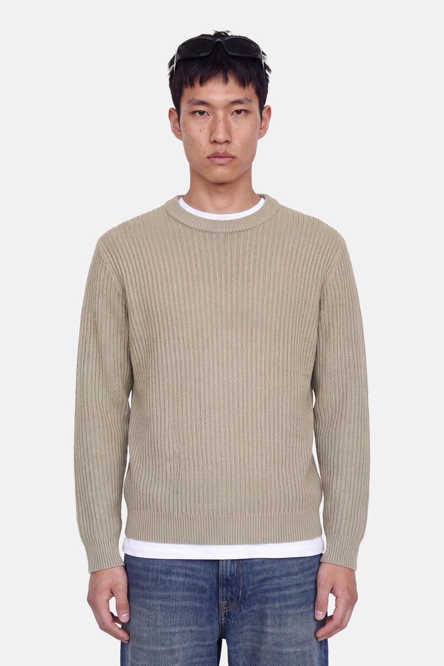 Trui met ronde hals ecru - ORIGINALS BY JACK & JONES
