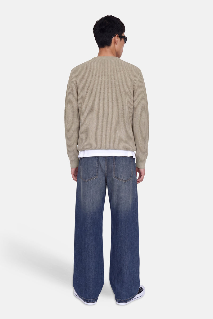 Trui met ronde hals ecru - ORIGINALS BY JACK & JONES