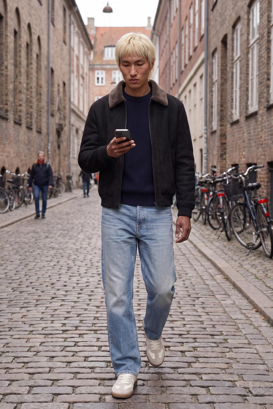 Trui met ronde hals blauw - ORIGINALS BY JACK & JONES