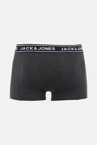 Grijze boxershort van ACCESSORIES BY JACK & JONES met een elastische tailleband met logo.
