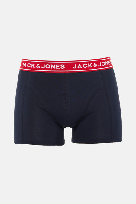 Boxer short bleu d'ACCESSORIES BY JACK & JONES, avec une ceinture rouge à logo.