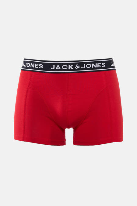 Rode boxershort van ACCESSORIES BY JACK & JONES, met een elastische tailleband met logo.