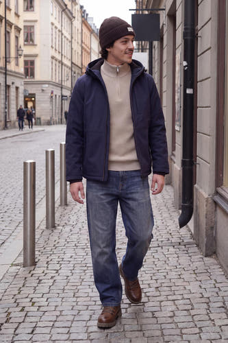 Jas (kort) blauw - ORIGINALS BY JACK & JONES