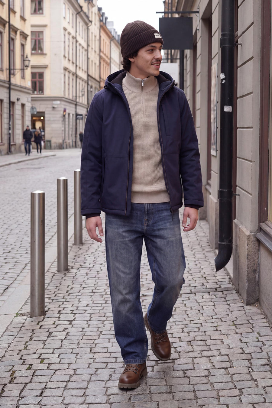 Jas (kort) blauw - ORIGINALS BY JACK & JONES