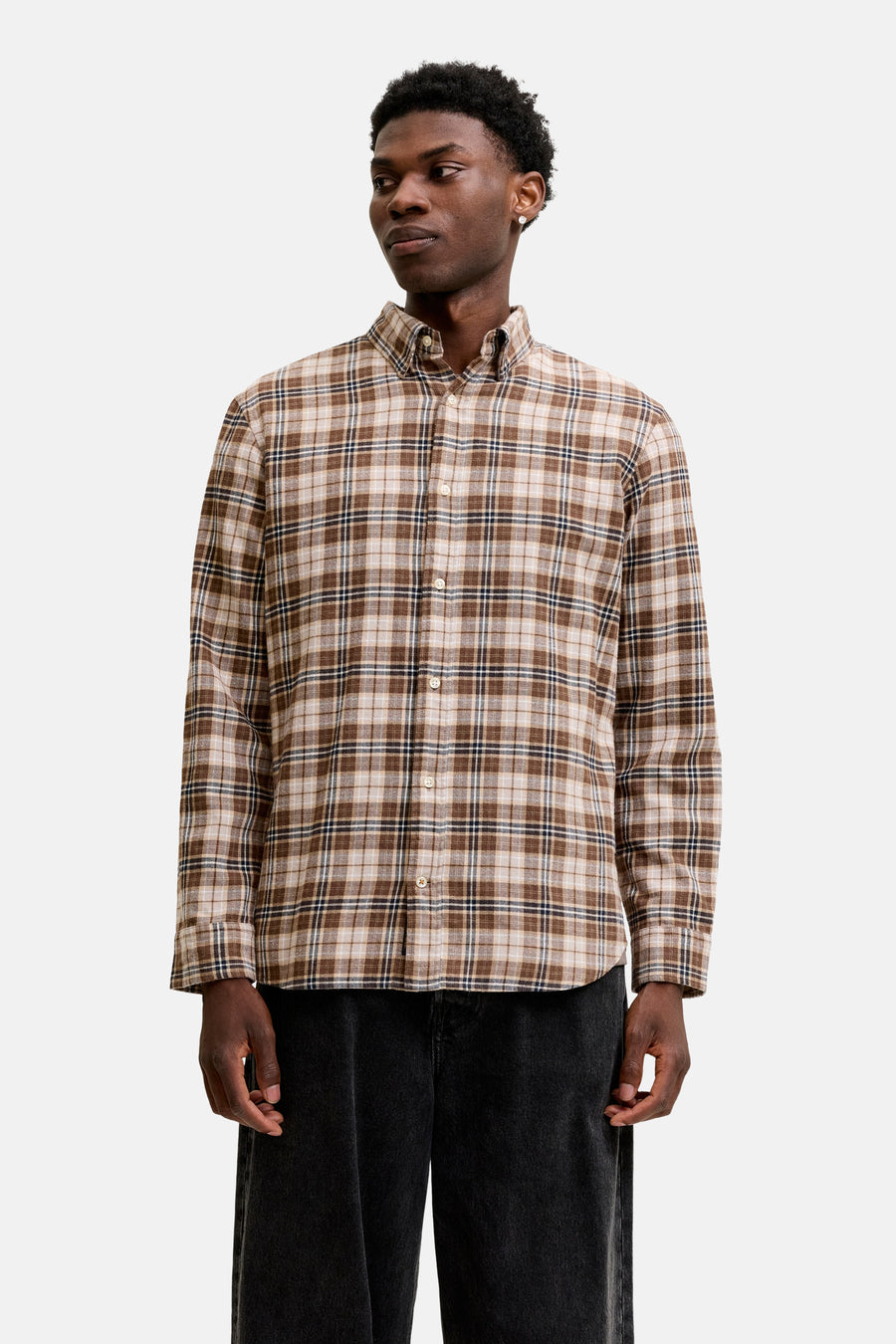 Hemd (lange mouwen) bruin - ORIGINALS BY JACK & JONES