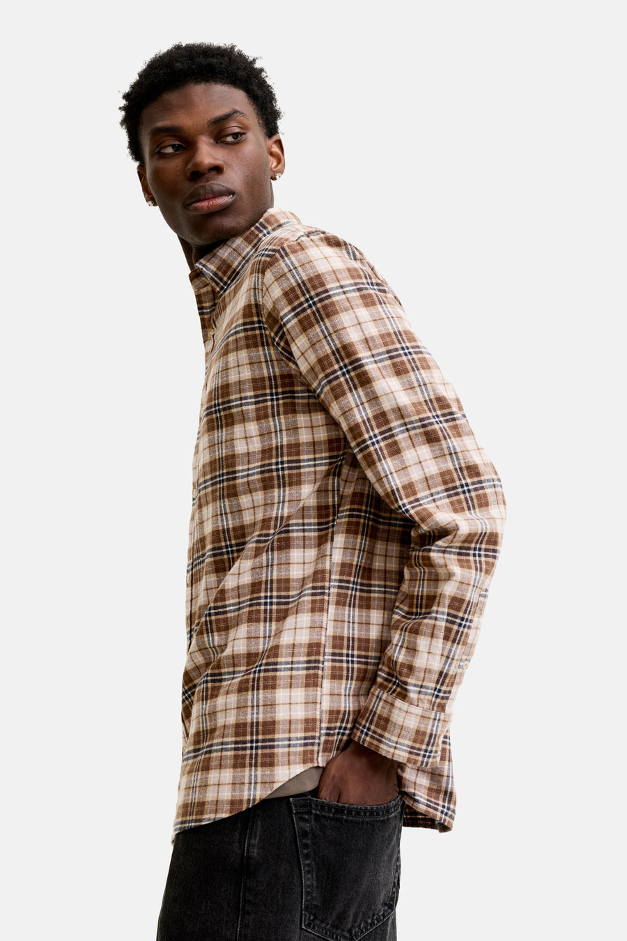 Hemd (lange mouwen) bruin - ORIGINALS BY JACK & JONES