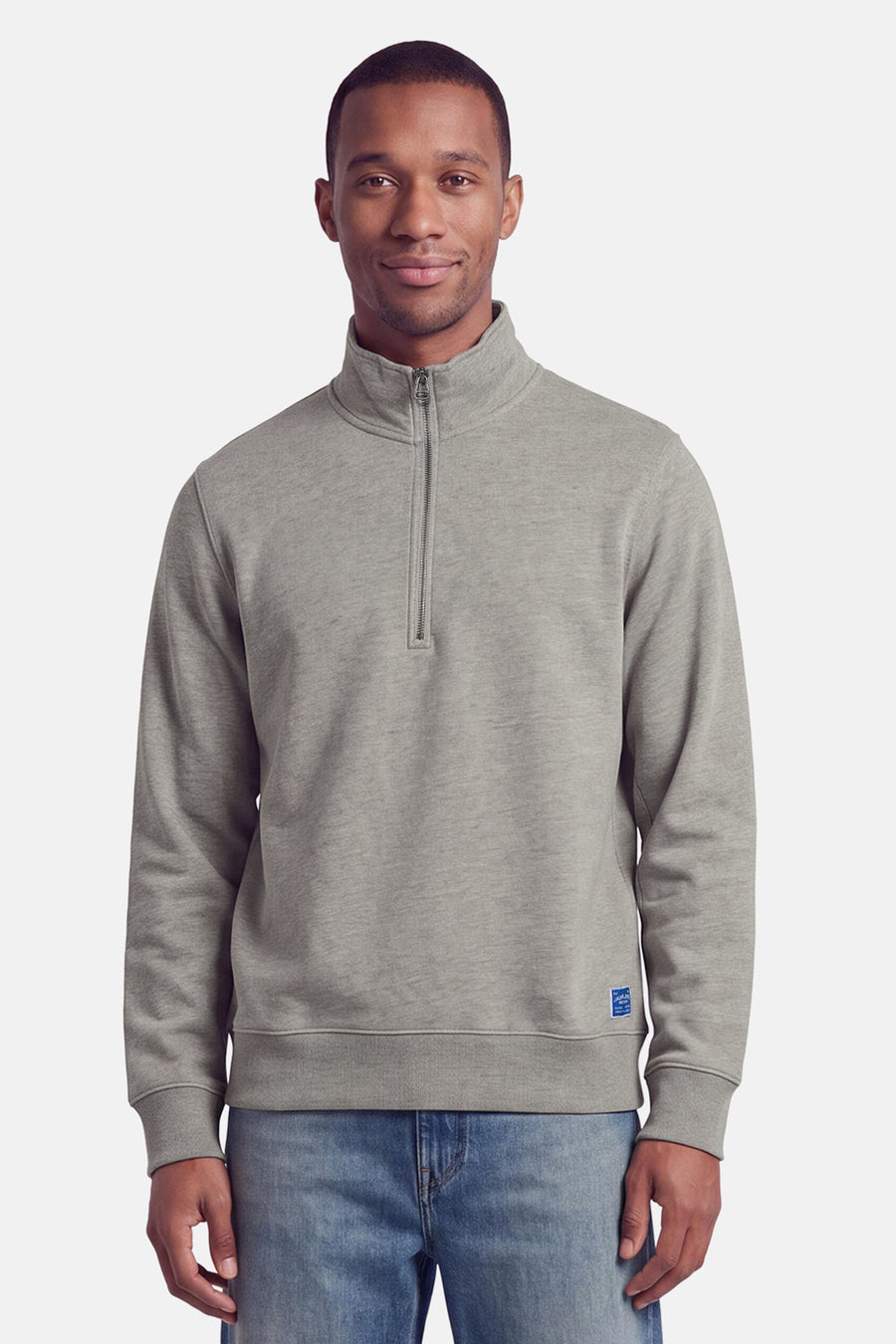 Sweat col O - gris
