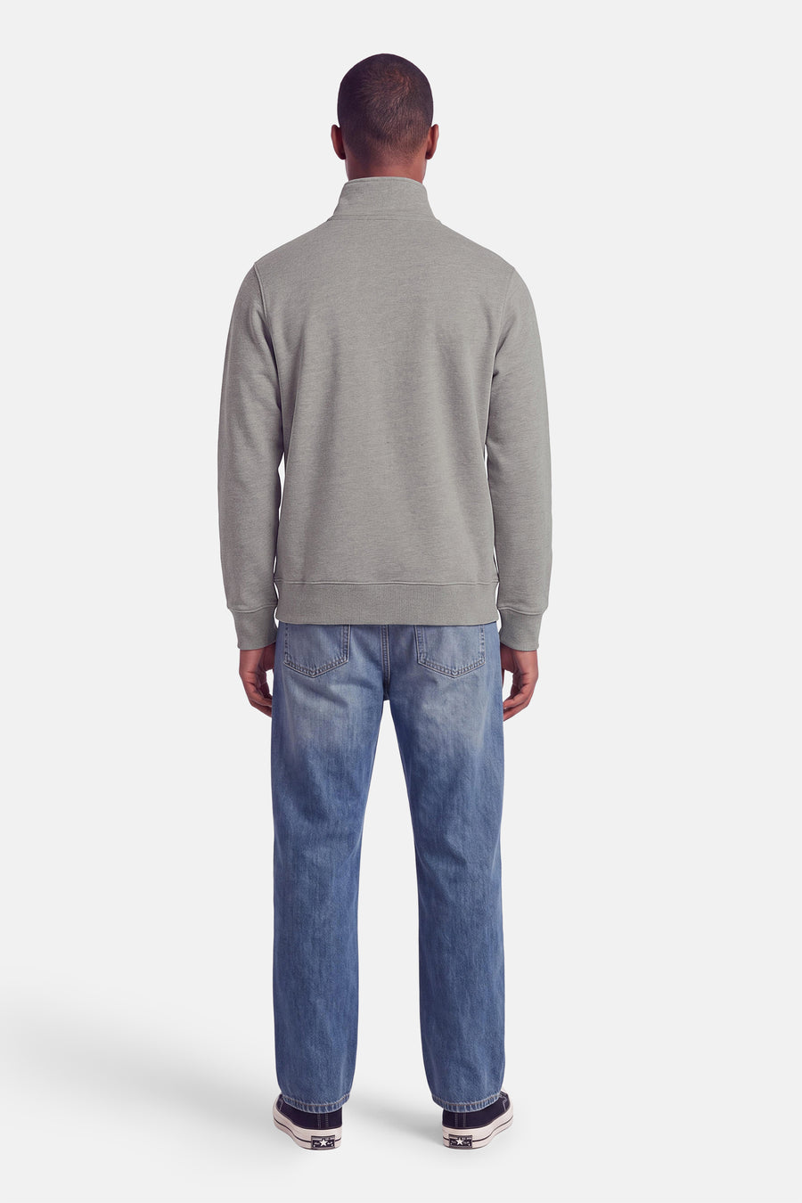 Sweat col O - gris