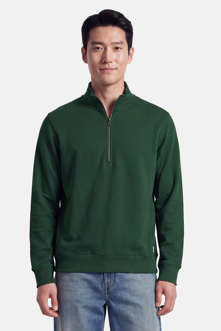 Sweat col O - vert