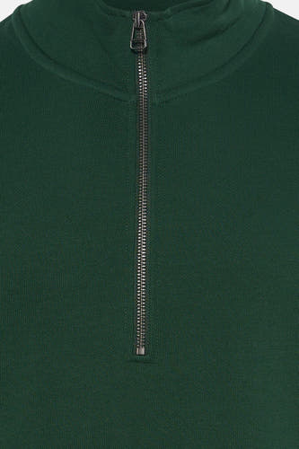 Sweat col O - vert
