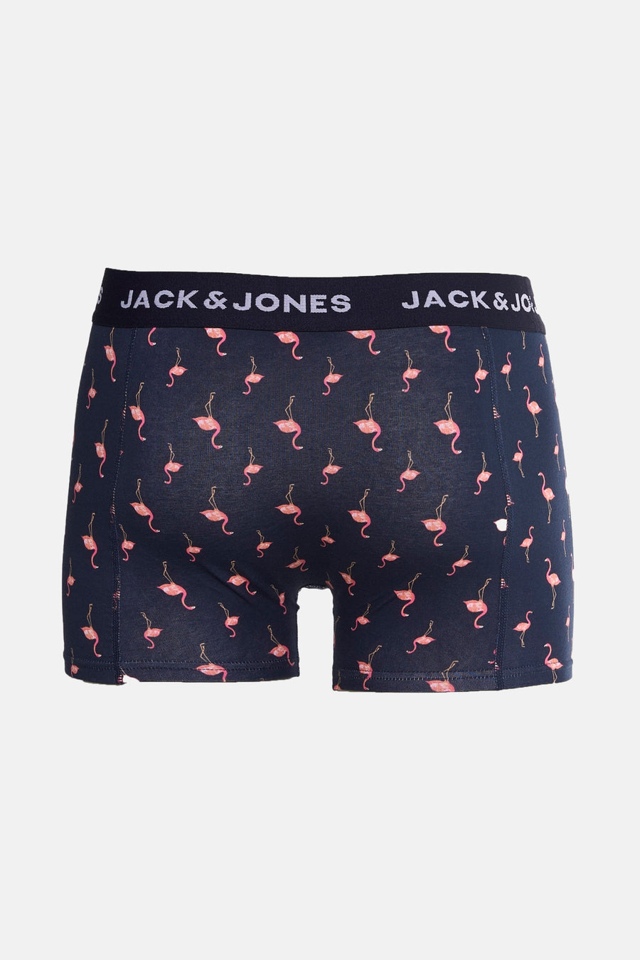 Zwarte boxershort van ACCESSORIES BY JACK & JONES met roze flamingo print.