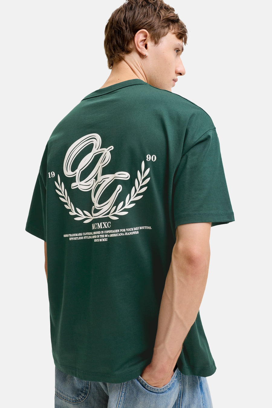 T-shirt (korte mouwen) groen - ORIGINALS BY JACK & JONES
