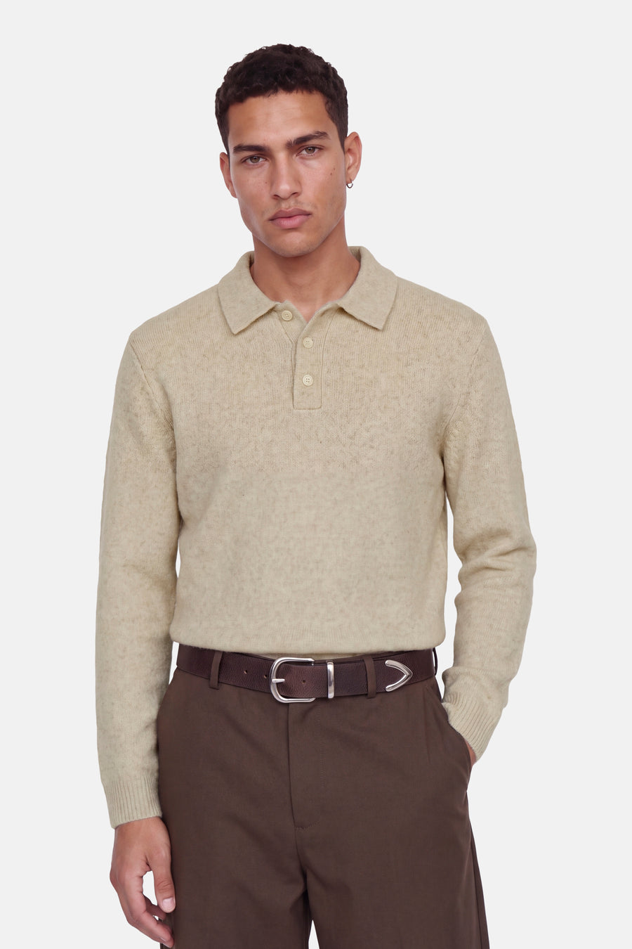 Pull col V beige - PREMIUM by JACK & JONES