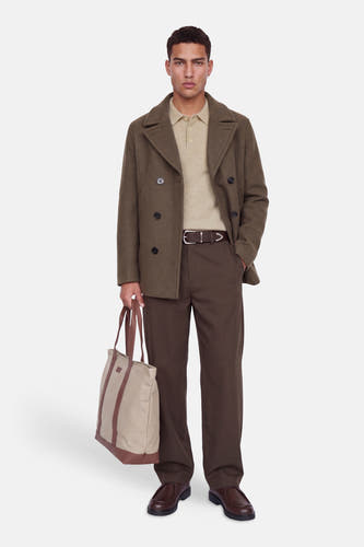 Pull col V beige - PREMIUM by JACK & JONES