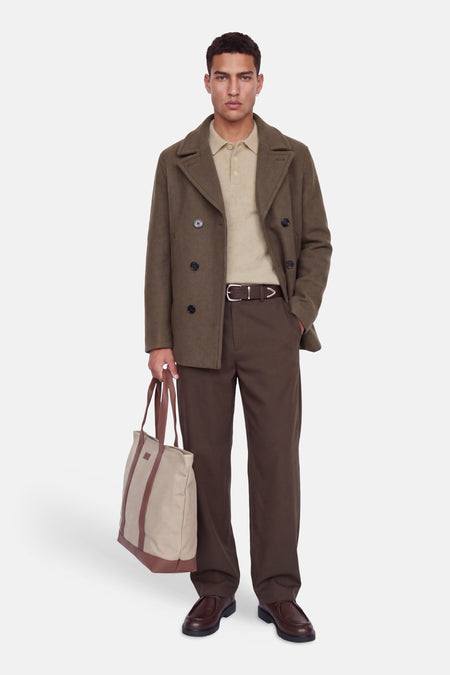 Pull col V beige - PREMIUM by JACK & JONES
