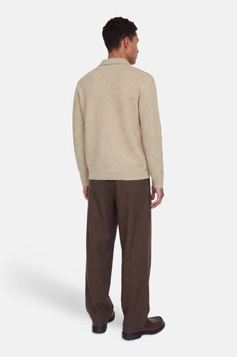 Pull col V beige - PREMIUM by JACK & JONES