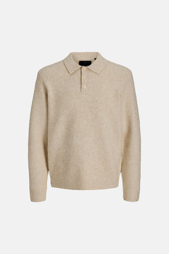 Pull col V beige - PREMIUM by JACK & JONES
