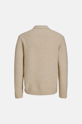 Pull col V beige - PREMIUM by JACK & JONES