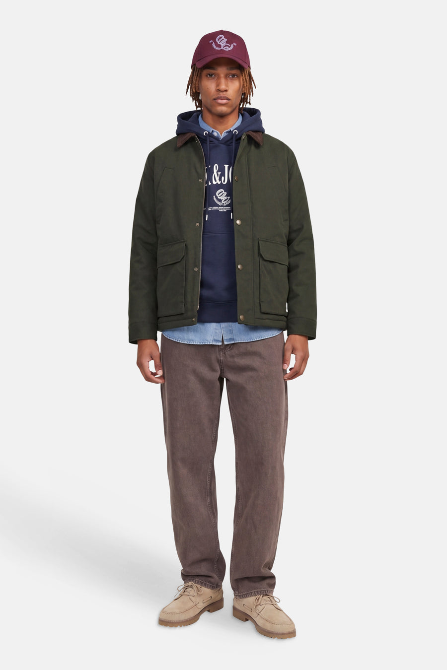 Sweater met kap blauw - ORIGINALS BY JACK & JONES