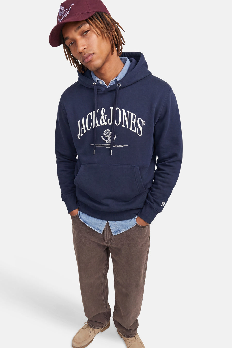 Sweater met kap blauw - ORIGINALS BY JACK & JONES