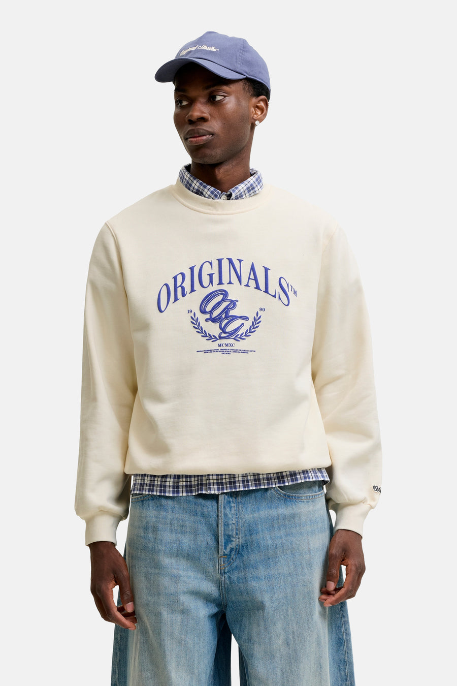 Sweat col O blanc - ORIGINALS BY JACK & JONES