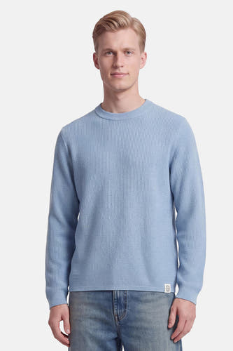 Pull col O - bleu