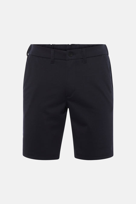 Blauwe short van JACK & JONES JEANS INTELLIGENCE, met een knoopsluiting en riemlussen.