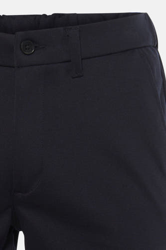 Blauwe short van JACK & JONES JEANS INTELLIGENCE, met knoopdetail en zak.