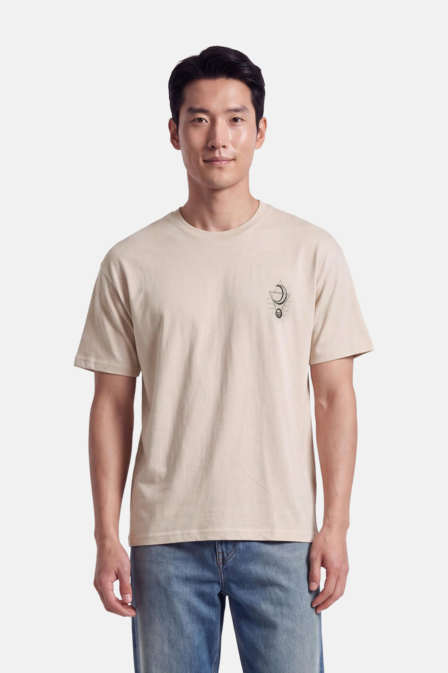T-shirt met korte mouwen - beige
