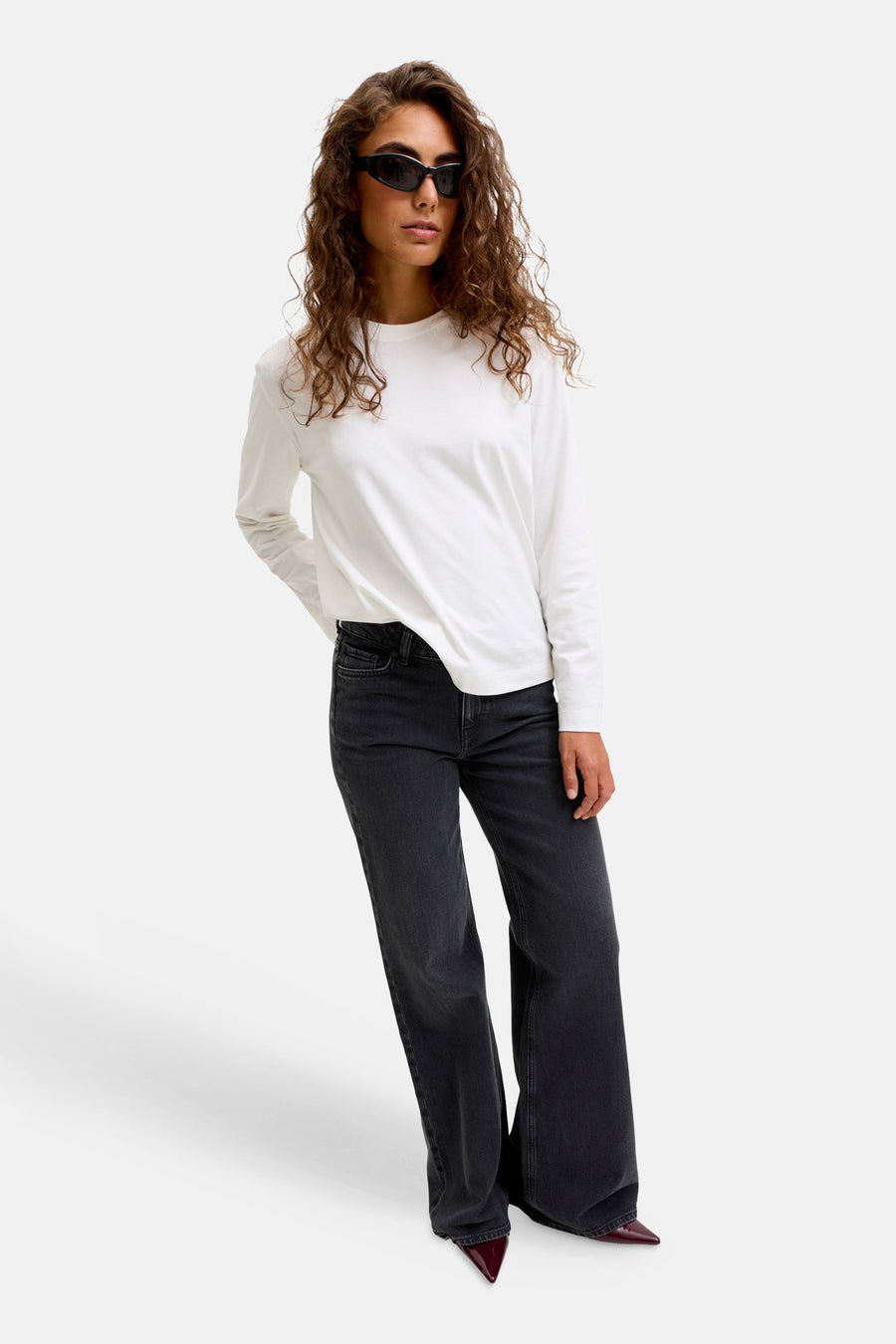 Jeans flared dark grey denim - JJXX