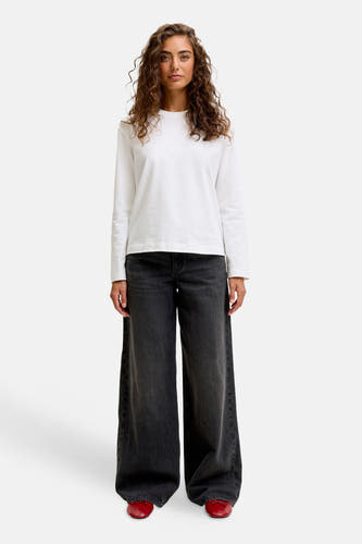 Jeans wide dark grey denim - JJXX