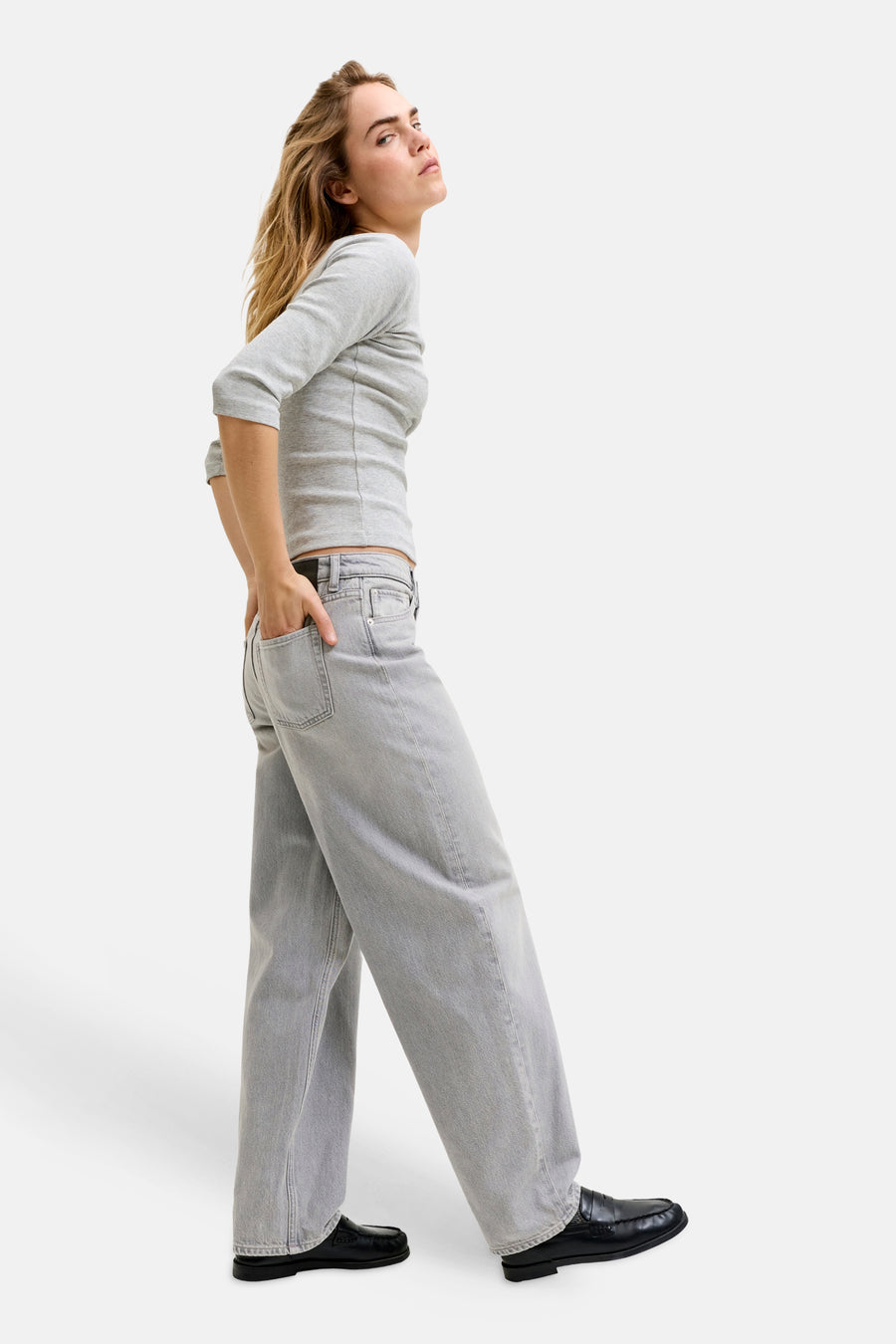 Jeans special fit light grey denim - JJXX