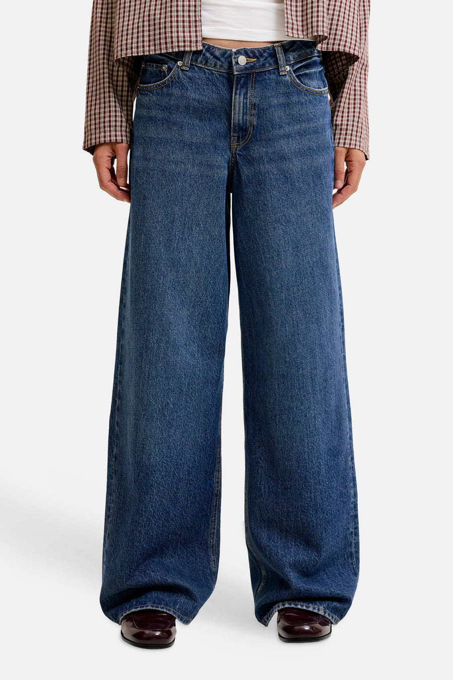 Jeans wide dark blue denim - JJXX