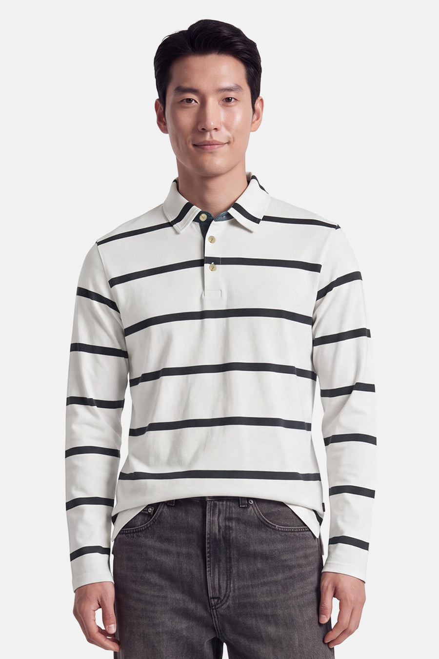 Polo met lange mouwen - multicolor
