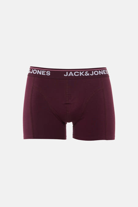 Bordeaux boxershort van ACCESSORIES BY JACK & JONES, met elastische tailleband met logo.