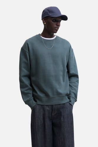 Sweat col O - gris