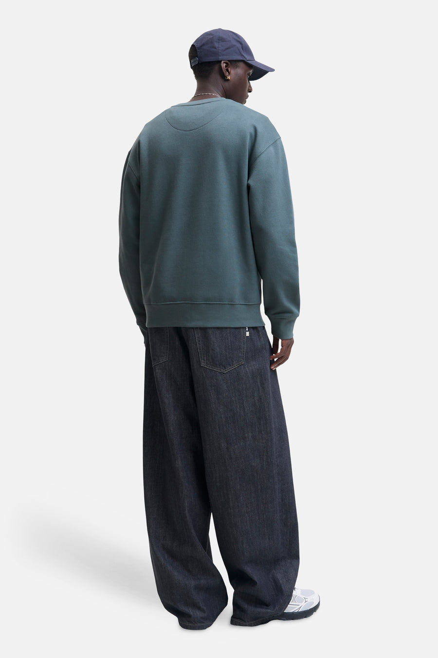 Sweat col O - gris
