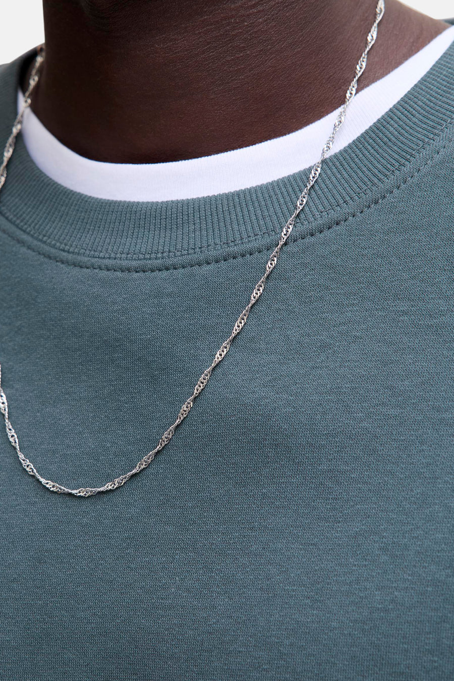 Sweat col O - gris