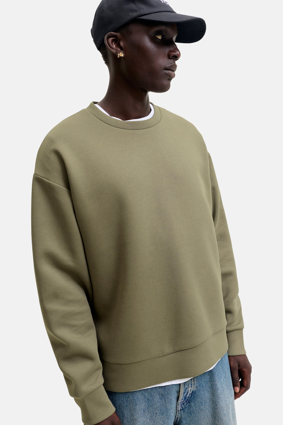 Sweater O-hals - Vetiver