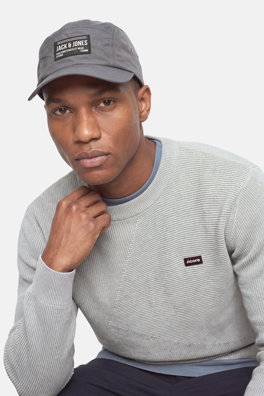 Pull O-hals - Light Grey Melange