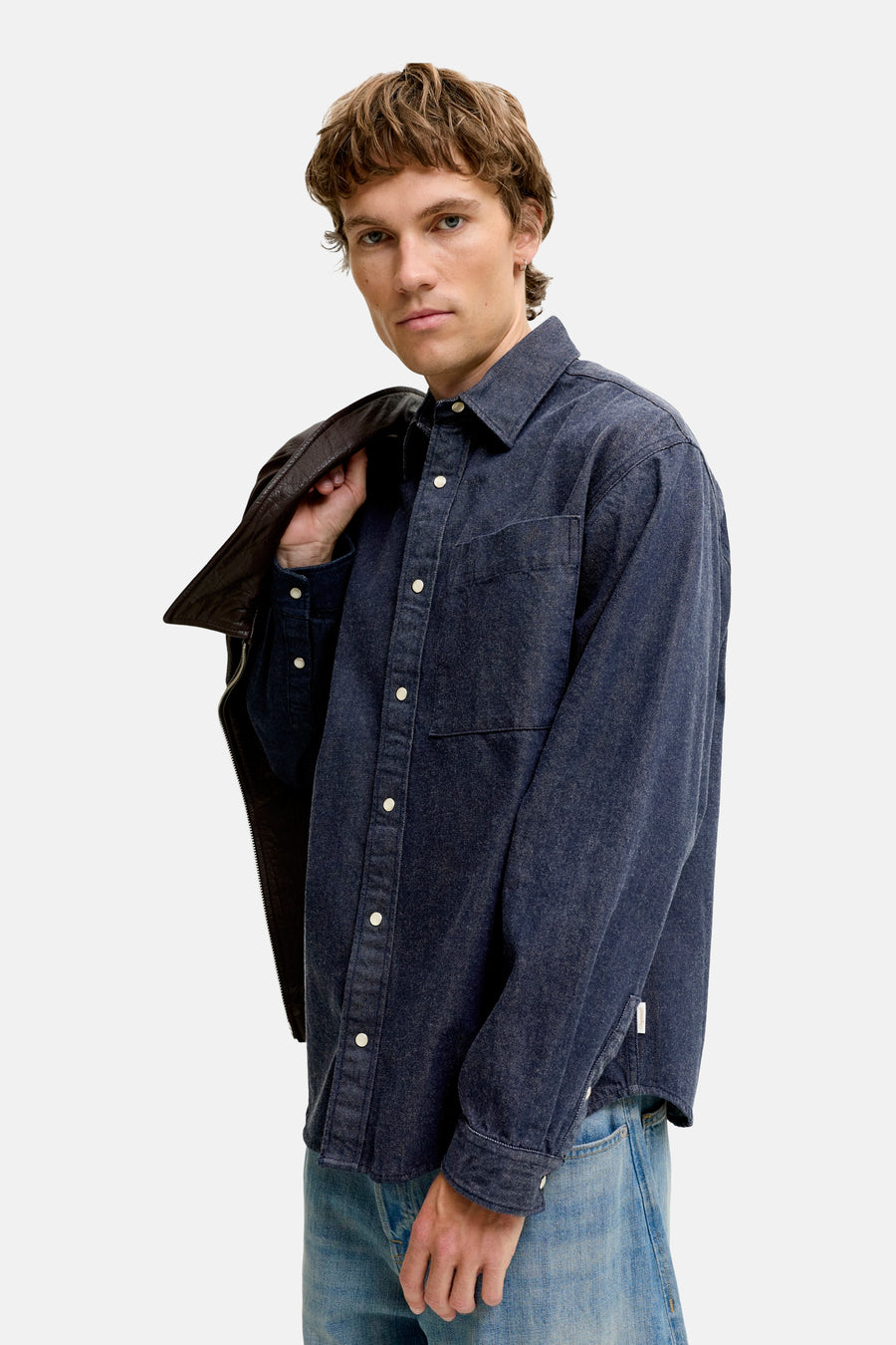 Hemd met lange mouwen - Dark blue denim