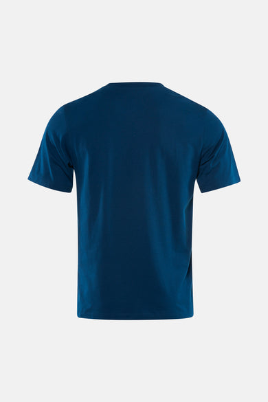 Blauw T-shirt met korte mouwen van CORE BY JACK & JONES, achterkant weergegeven, effen stof.