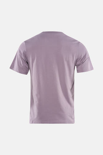 Paars T-shirt met korte mouwen van CORE BY JACK & JONES, effen kleur en ronde hals, achterkant.
