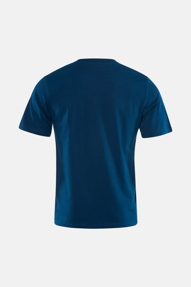 Blauw T-shirt met korte mouwen van CORE BY JACK & JONES, achterkant gezien.
